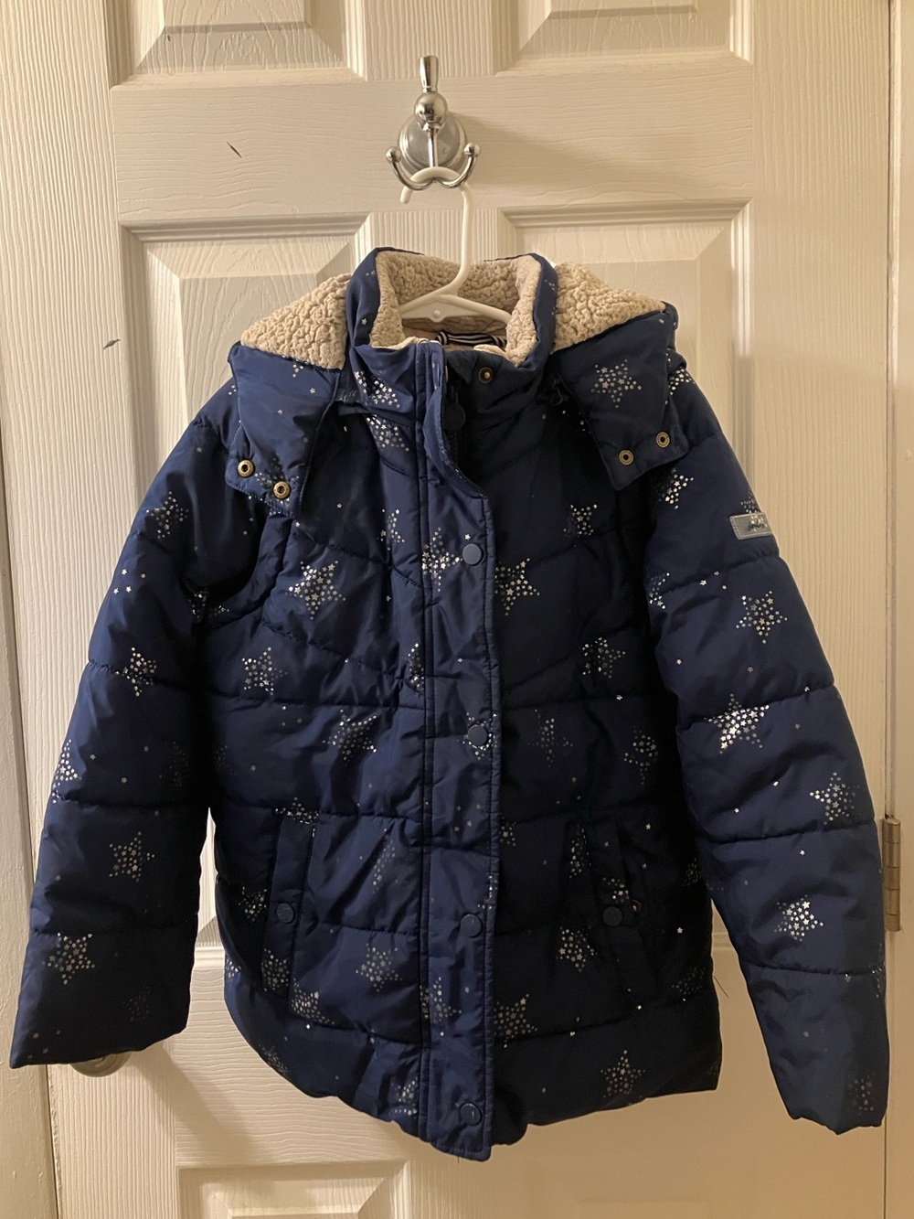 Joules Navy Quilted Puffer Jacket - Girls 9